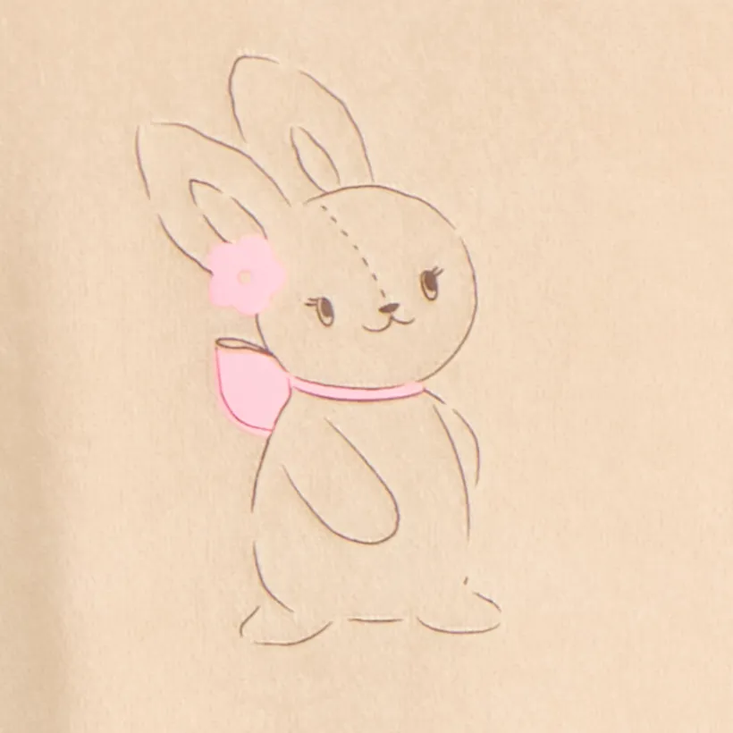 Dors-bien bébé fille en velours print mignon