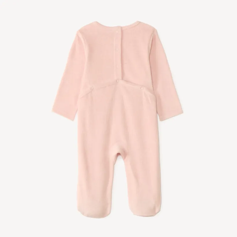 Dors-bien bébé fille en velours print mignon