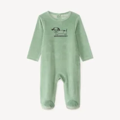 Dors-bien bébé garçon en velours print mignon