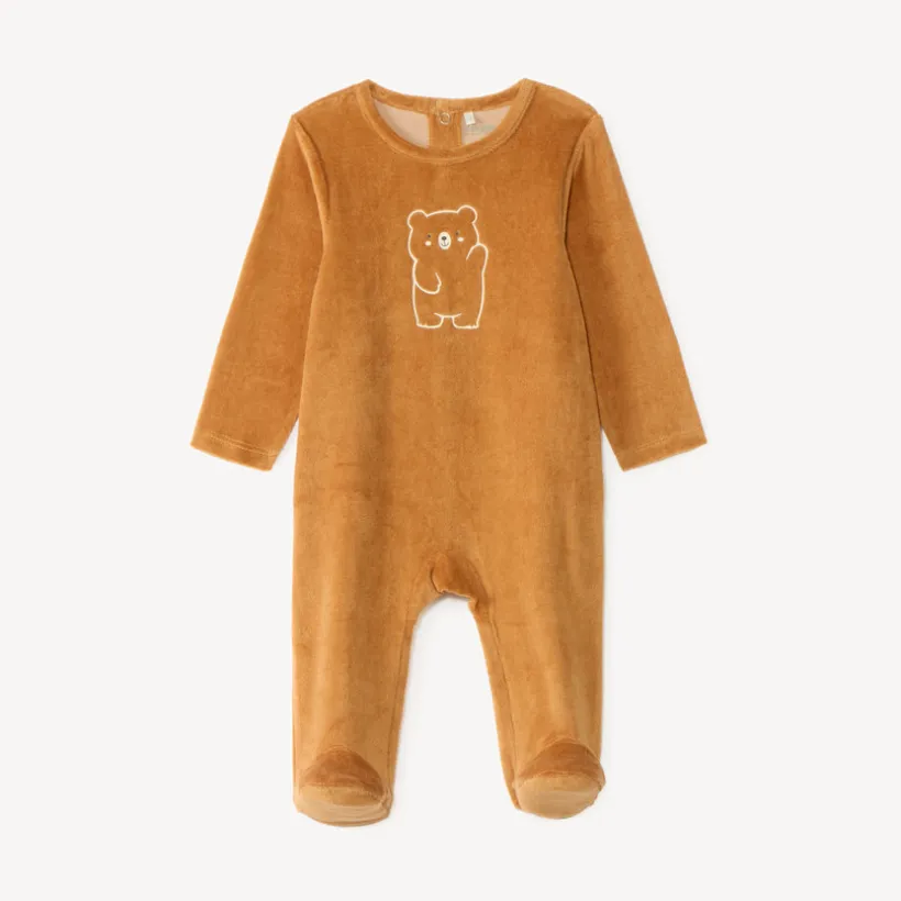 Dors-bien bébé garçon en velours print mignon