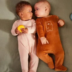 Dors-bien bébé garçon en velours print mignon