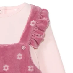 Dors-bien effet 2 en 1 bi-matière à fleurs pour bébé fille