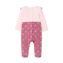 Dors-bien effet 2 en 1 bi-matière à fleurs pour bébé fille