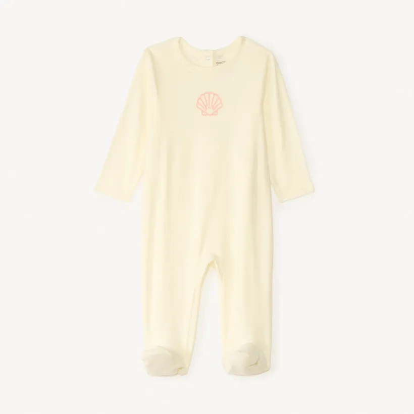 Dors-bien en jersey avec broderie pour bébé fille