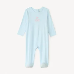 Dors-bien en jersey avec broderie pour bébé fille