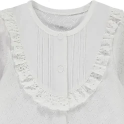 Dors-bien en maille pointelle cœurs pour bébé fille