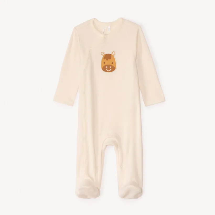 Dors-bien en nid d'abeille patch cheval pour bébé garçon