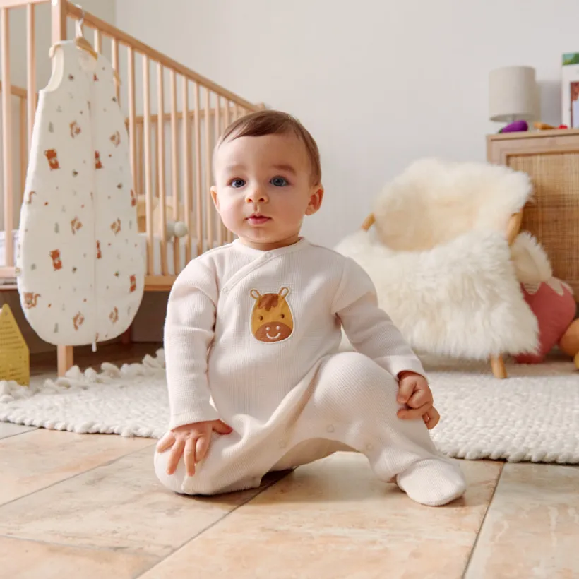 Dors-bien en nid d'abeille patch cheval pour bébé garçon