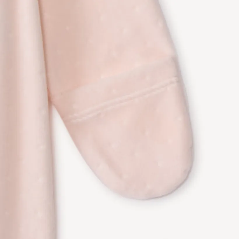 Dors-bien en velours dévoré patch lapins pour bébé fille