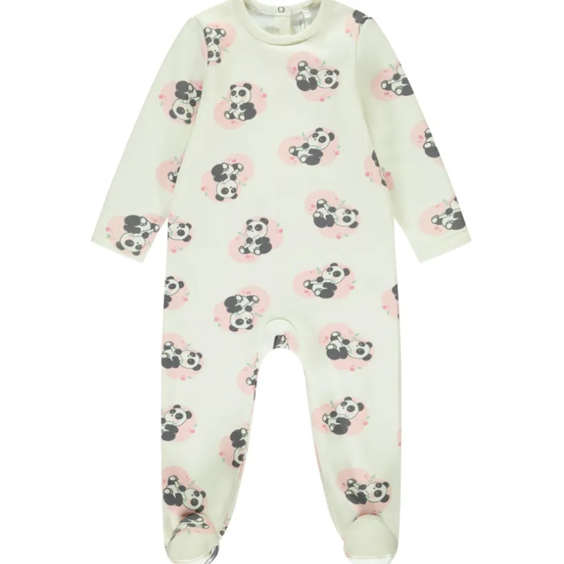 Dors-bien en velours et sherpa à imprimé fantaisie pour bébé fille