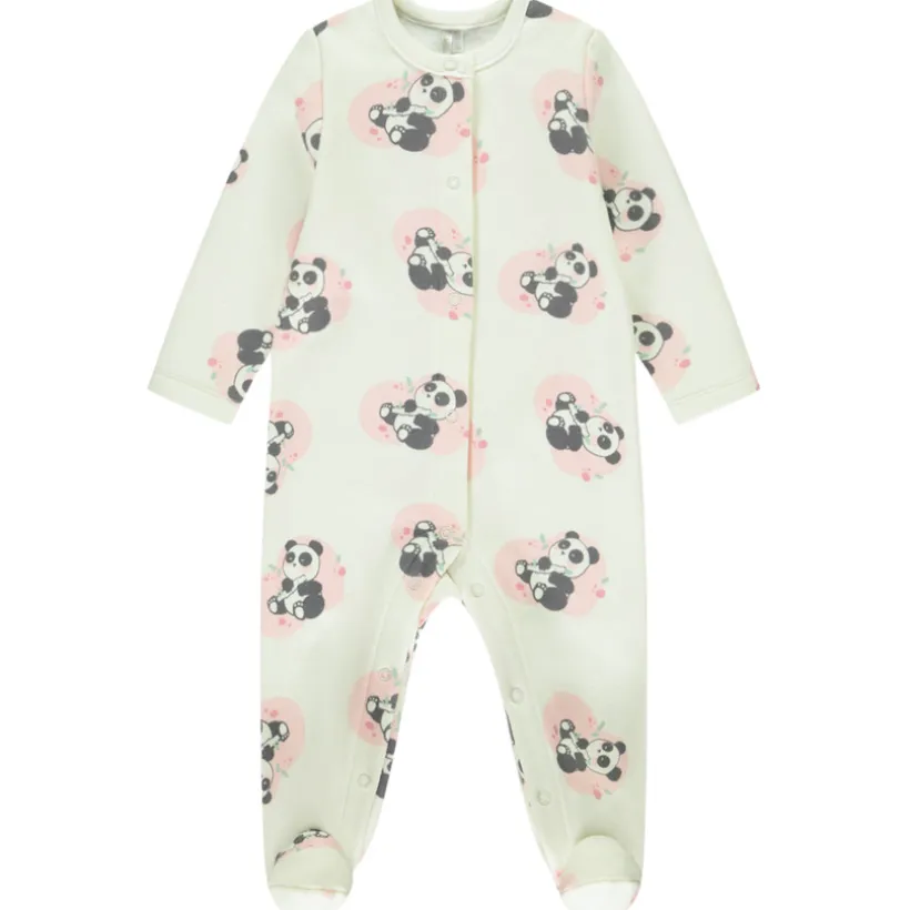 Dors-bien en velours et sherpa à imprimé fantaisie pour bébé fille