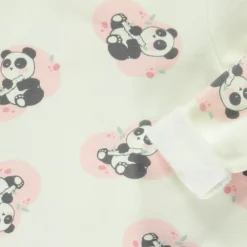 Dors-bien en velours et sherpa à imprimé fantaisie pour bébé fille