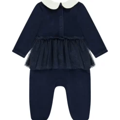 Dors-bien en velours et tulle effet 2 en 1 pour bébé fille