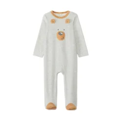 Dors-bien en velours fantaisie pour bébé garçon