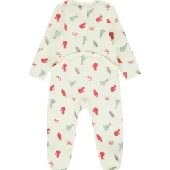 Dors-bien en velours imprimé fantaisie sapin pour bébé (ouvertures différentes selon l'âge)