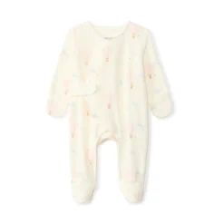 Dors-bien en velours imprimé montgolfières pour bébé fille prématurée