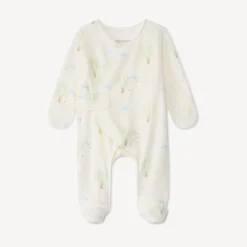 Dors-bien en velours imprimé montgolfières pour bébé prématuré