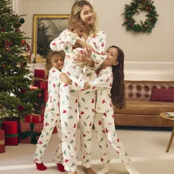 Dors-bien en velours imprimé sapin de Noël pour bébé (ouvertures différentes selon l'âge)
