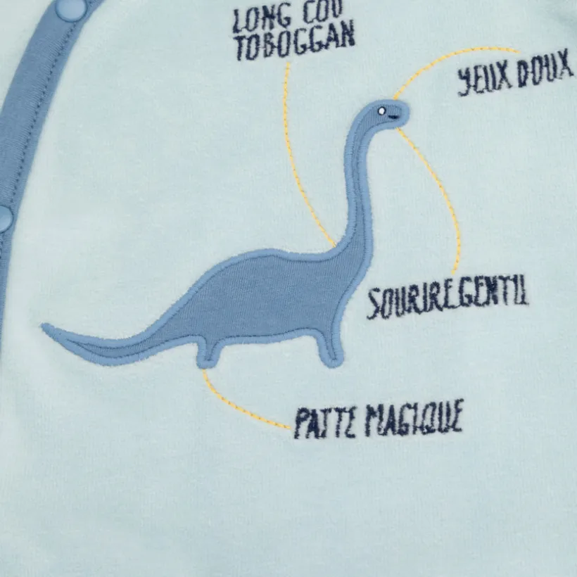 Dors-bien en velours Mes Amis les Dinos pour bébé garçon