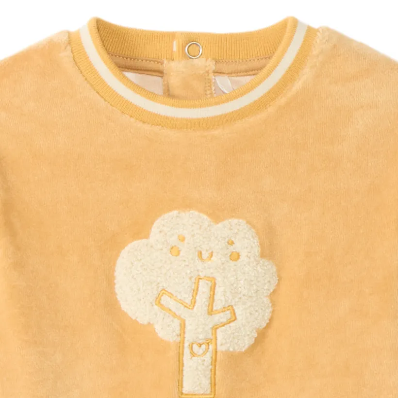 Dors-bien en velours patch bouclettes arbre pour bébé