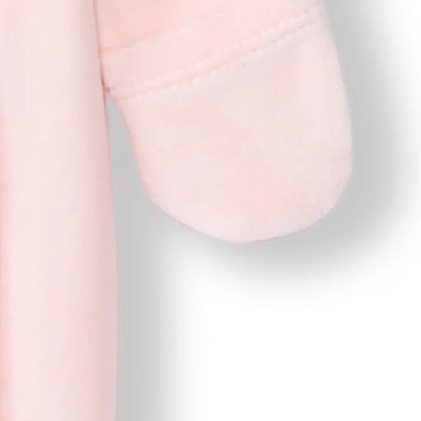 Dors-bien en velours patch montgolfière pour bébé fille prématurée