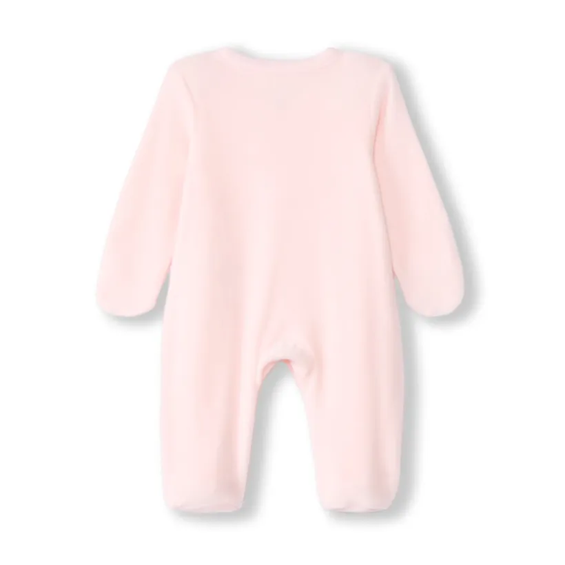 Dors-bien en velours patch montgolfière pour bébé fille prématurée
