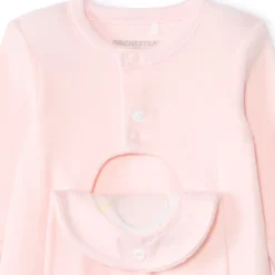 Dors-bien en velours patch montgolfière pour bébé fille prématurée