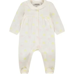 Dors-bien imprimé cœurs à col claudine pour bébé fille