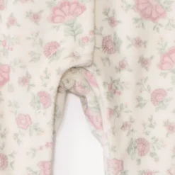 Dors-bien imprimé fleuri + gilet pour bébé fille avec ouvertures différentes selon l'âge