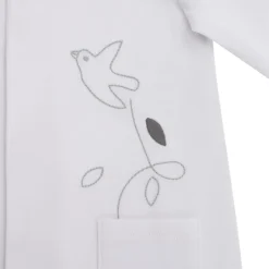 Dors-bien interlock motif oiseau pour bébé fille