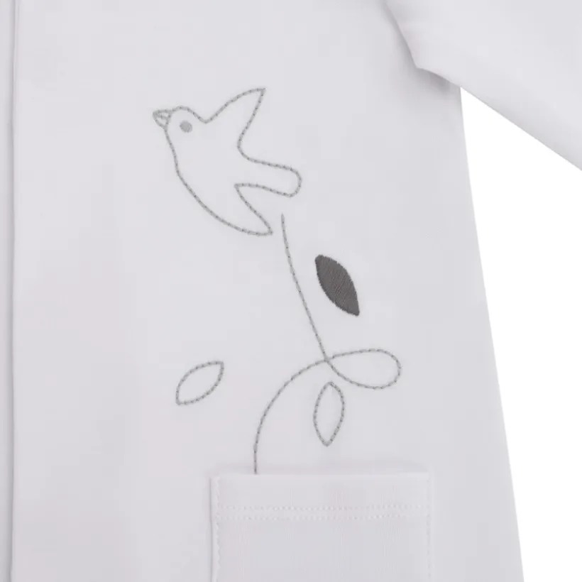 Dors-bien interlock motif oiseau pour bébé fille