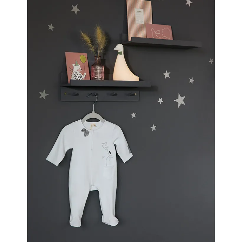 Dors-bien interlock motif oiseau pour bébé fille