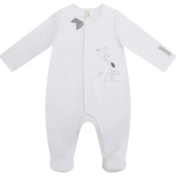 Dors-bien interlock motif oiseau pour bébé fille