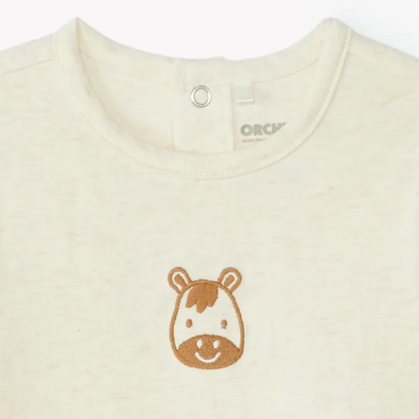 Dors-bien à manches longues broderie animaux pour bébé garçon