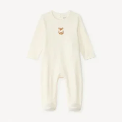 Dors-bien à manches longues broderie animaux pour bébé garçon