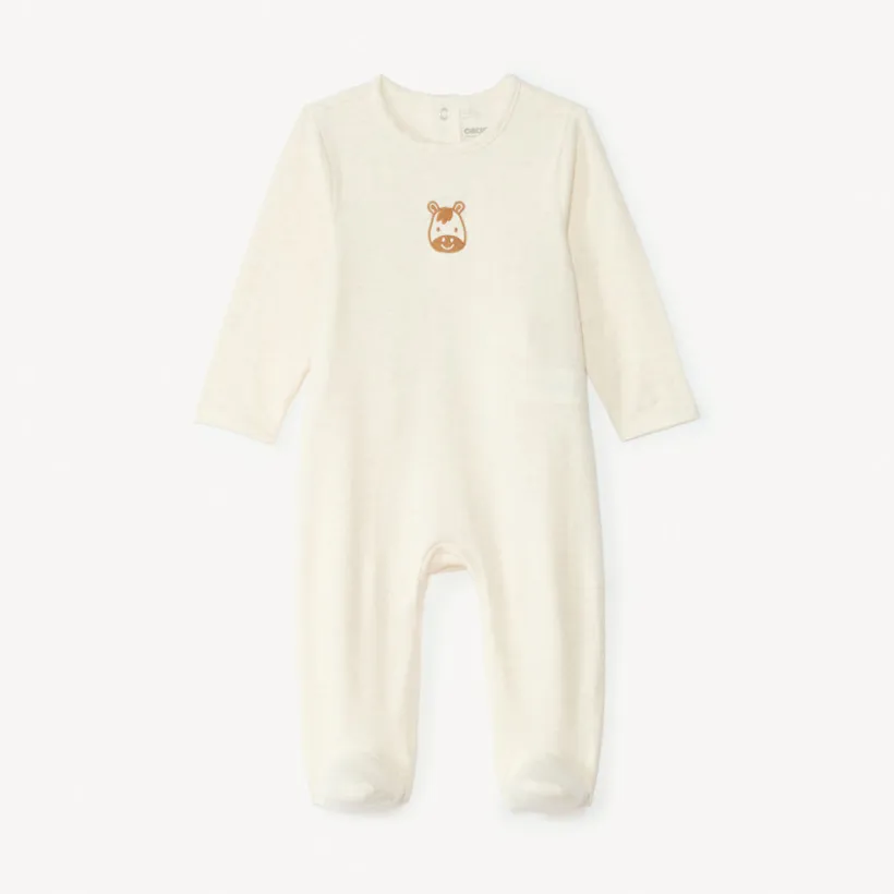 Dors-bien à manches longues broderie animaux pour bébé garçon
