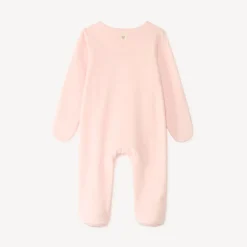 Dors bien manches longues en velours broderie ourson pour bébé fille