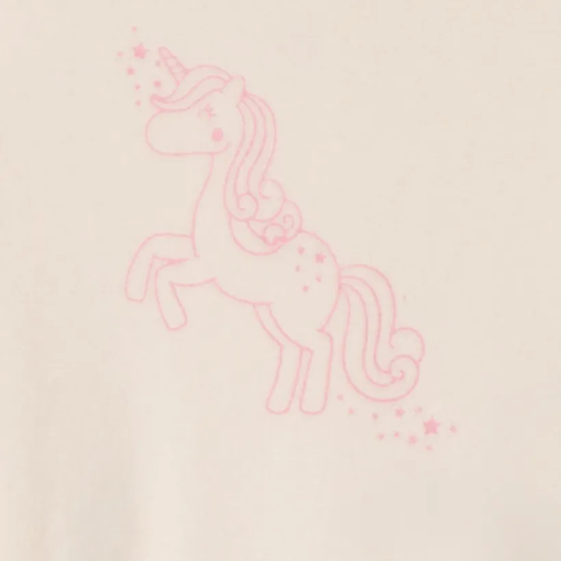 Dors-bien uni en velours à motif fantaisie pour bébé fille