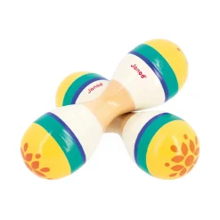 Double maraca en bois Gioia