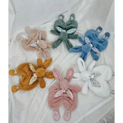 Doudou Lapin plat 29cm Beige sable