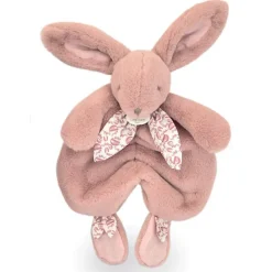 Doudou Lapin plat 29cm Rose poudré