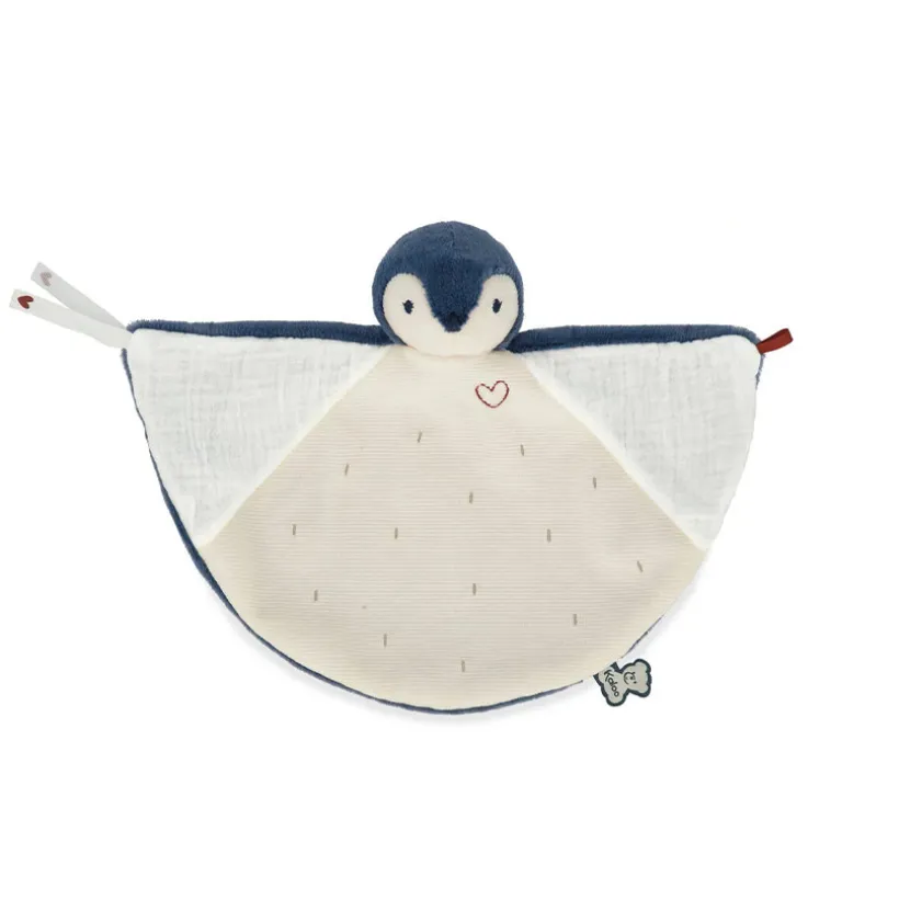 Doudou manchot bleu
