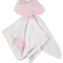 Doudou mouchoir nuage imprimé gouttes de pluie pour bébé
