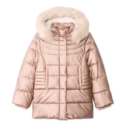 Doudoune Grand Froid à fausse fourrure amovible pour fille