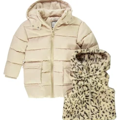 Doudoune imperméable 2 en 1 doublée sherpa avec gilet pour fille