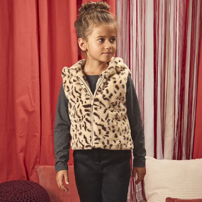 Doudoune imperméable 2 en 1 doublée sherpa avec gilet pour fille