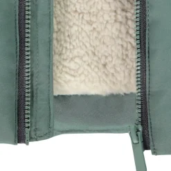 Doudoune longue manches longues en sherpa + capuche pour bébé garçon