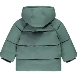 Doudoune longue manches longues en sherpa + capuche pour bébé garçon