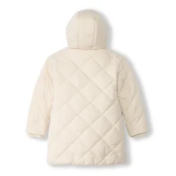 Doudoune manches longues en twill et sherpa + gilet pour fille