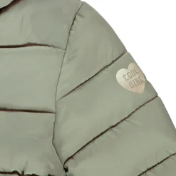 Doudoune matelassée à capuche doublée micropolaire pour enfant fille